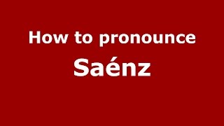 How to pronounce Saénz Colombian SpanishColombia  PronounceNamescom [upl. by Cheston]