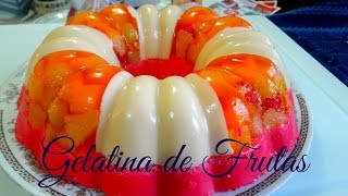 🍡 GELATINA ENCAPSULADA de FRUTAS POSTRE 🥞 DE TRES LECHES 😋 [upl. by Amikan]