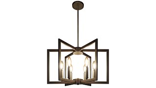 6Light Geometric ChandelierHAT032 [upl. by Shanan]