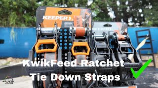 KwikFeed Ratchet Tie Down Straps  500 and 1000lb strengths The easy way [upl. by Inimod890]