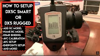 Spektrum DX5C Smart or DX5 Rugged Setup a new RC model with AVC  Netcruzer RC [upl. by Virgel]