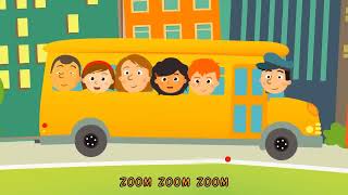 The Wheels On The Bus Go Round and Round • Nursery Rhymes Song with Lyrics • Animated Kids Song [upl. by Moriarty]