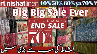 Nishatlinen End OF Summer Sale 70 OFF  nishatlinen sale  nishat [upl. by Airdnal285]