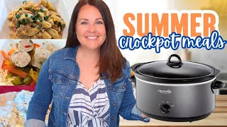 3 EASY Summer CROCK POT Meals to Beat the Heat  Slow Cooker Dinners [upl. by Nikaniki]