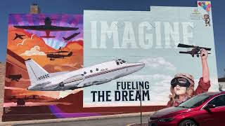 ImagineFueling the Dream Aviation Mural  Perryville Missouri [upl. by Annoerb]