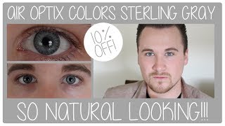 Air Optix Colors Contact Lenses Sterling Gray Review [upl. by Ardin]