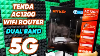 Tenda AC10 AC1200 Wireless Smart DualBand Gigabit WiFi Router Unboxing  MUMIMO amp More 🔥🔥 [upl. by Skardol]