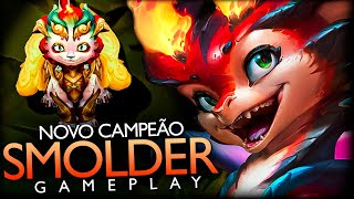 NOVO CAMPEÃO SMOLDER JUNGLE 100 CRÍTICO NA JUNGLE [upl. by Sivrahc78]