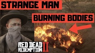 Red Dead Redemption 2  Strange Man Burning Bodies From Armadillo  Stranger Encounter [upl. by Colas235]