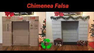 DIY chimenea de cartón para Navidad o decorarmanualidades reciclando ♻ carton [upl. by Deibel573]