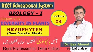 Bryophytes  NonVascular Plant  Ch DIVERSITY IN PLANTS  1ST YEAR  Dr IJAZ AHMED  LEC  4 [upl. by Cully]