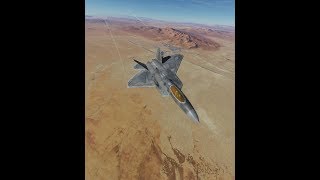 DCS  F22 Flight over Groom Lake airbase with F22 cockpit VR [upl. by Odnala586]