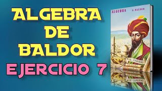 Algebra de Baldor Desde Cero  Ejercicio 7  Ejercicios 14 al 22 de 40 [upl. by Sallyann]