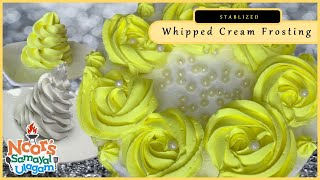 A perfect whipped cream Frosting using gelatin l stabilized whipped cream l Cake Cream In Tamil [upl. by Akcinat554]