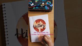 History Notebook decoration ideas front page design shorts [upl. by Llyrrad62]