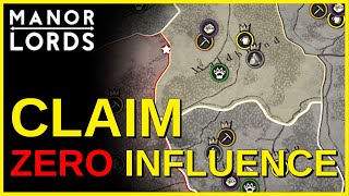 Manor Lords  How to Claim a Region with No Influence ⚔️  Guide Tips amp Tricks [upl. by Wira536]