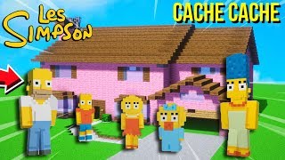 CACHE CACHE dans la MAISON des SIMPSONS avec les ABONNÉS  😊😁CACHE CACHE MINECRAFT [upl. by Seldan]