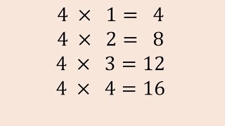 Tabla de multiplicar del 4 fácil y rápida [upl. by Liz258]