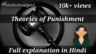 THEORIES OF PUNISHMENT  EXPLANATION IN HINDI  CRIMINOLOGY  DIALECTICAL GIRL [upl. by Sukey817]