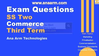 Exam Questions SS Two Commerce Third Term 1 to 20 [upl. by Errecart101]