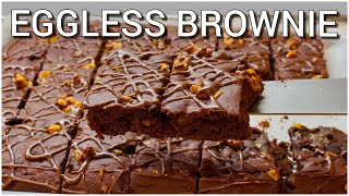 Eggless chocolate brownie recipe  How to make brownie Recipe  homemade cooking baking cake [upl. by Pallaton]