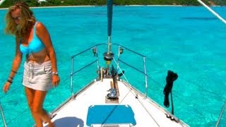 Sail from The Pools of Canouan to Tobago Cays where Pirates was filmed Grenadines Caribbean [upl. by Auhs931]