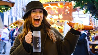 Everything we ATE at the GERMAN CHRISTMAS MARKETS  Europe Vlog 14 [upl. by Jew]