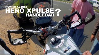 Roadside repair  Adjusting Hero Xpulse handlebar on the road  Easy fix [upl. by Courtenay]