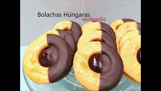 Bolachas Húngaras Recheadas  ComGosto [upl. by Ynatterb]