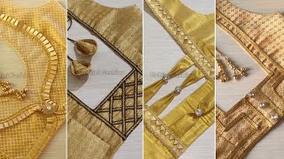 Top latest golden color designer blouse designs  Rohini Fashion [upl. by Janka]