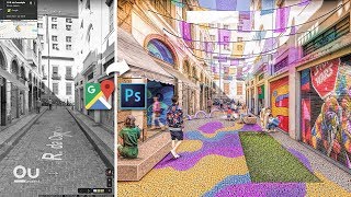 Google Maps and Photoshop  Designing better streets [upl. by Adnamar]