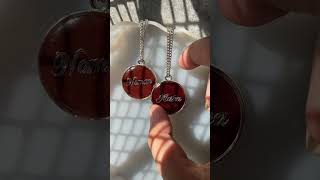 Resin pendats  blood pendants  name pendants music love fyp smallbusiness ordernow [upl. by Micaela]