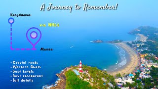 Travelling on NH66 from Kanyakumari to Mumbai  NH66 latest update  Mumbai Goa Highway NH66 [upl. by Reprah502]