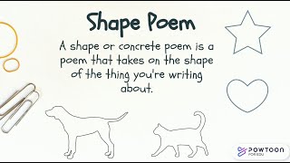 Shape Concrete Poem for Kids  Poetry for Kids  Kindergarten and Grade 1 Poetry [upl. by Aniraz585]