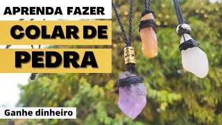 DIY FAÇA PARA VENDER COLAR DE PEDRINHAS BRUTAS [upl. by Ylsew]