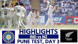 IND vs NZ 2nd Test Match Highlights Pune Test Highlights  India Vs New Zealand 3rd Day HIGHLIGHTS [upl. by Irafat216]