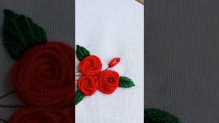 Rose Embroidery stitch flowerembroidery [upl. by Ecidnac]