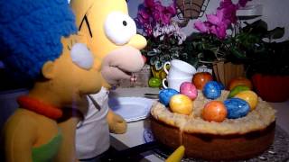 Homers Ostertorte aus Quark mit Aprikosen und mit Butterstreuseln [upl. by Wolfgang]