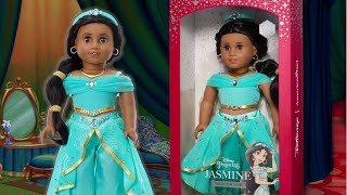 Jasmine 💚💎🧞‍♂️ American Girl x Disney Collector Doll 🏝️🐪🌠 Review [upl. by Nylime399]