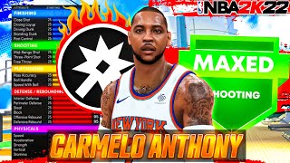 HOW TO MAKE CARMELO ANTHONYS EXACT BUILD ON NBA 2K22 CURRENT GEN [upl. by Anomas]