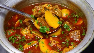 Aloo Gosht Authentic Recipe  Traditional Aloo Gosht Recipe  Degi Aloo Gosht [upl. by Corrie]