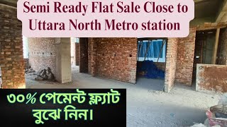 𝟏𝟕𝟒𝟎 𝐒𝐟𝐭 Semi Ready Flat Sale Uttara Diabari  Metro Station Nearly Info Feature [upl. by Ertha321]