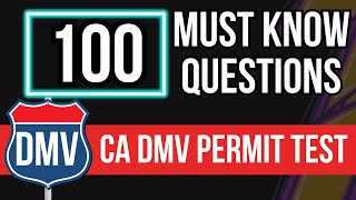 California DMV Permit Test 2024 100 Must Know Questions [upl. by Nilat719]