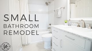 DIY Small Bathroom Remodel  Bath Renovation Project [upl. by Randal442]