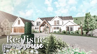 NO LARGE PLOT Big Bloxburg Farmhouse WITH GUEST HOUSE no transform tool [upl. by Curran677]