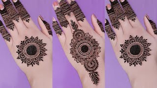 Top 2 mehndi designs for EidNewgol tikki amp tricks mehandi designs backhand mehndi mehndidesigns [upl. by Gayn]