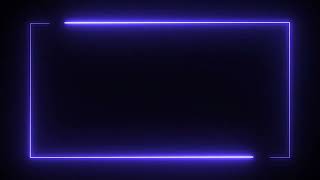 Glowing frame black screen  Neon light border  Frame template video background [upl. by Sirc]