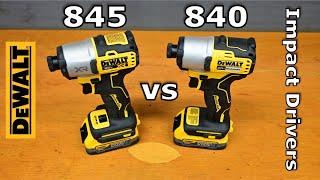 Dewalt Impact Driver Comparison Part 3  DCF840 vs DCF845 [upl. by Lucic]