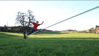 SlacklineTutorial How to Surf on a Longline for Beginners [upl. by Renie]