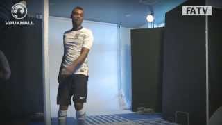 Photoshoot for the new Nike England kit Behind the scenes with FATV [upl. by Scherle]